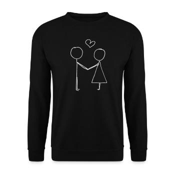 Couple Couple - Unisex Sweatshirt - black - Front - Alina (178cm) & Michal (187cm)