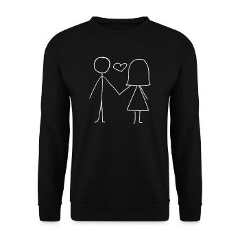 Dear lovers - Unisex Sweatshirt - black - Front - Alina (178cm) & Michal (187cm)