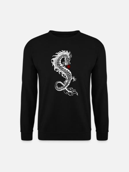 Drache Asien Japan China Kämpfen - Unisex Pullover - Schwarz