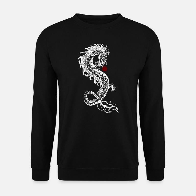 Drache Asien Japan China Kämpfen - Unisex Pullover - Schwarz