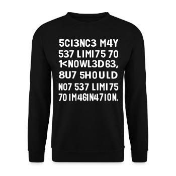 Science Imagination - Unisex Sweatshirt - black - Front - Alina (178cm) & Michal (187cm)