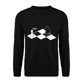 Jurer les échecs - Sweat-shirt Unisexe - noir - Devant - Alina (178cm) & Michal (187cm)