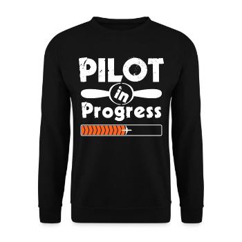Pilot - Unisex Sweatshirt - black - Front - Alina (178cm) & Michal (187cm)