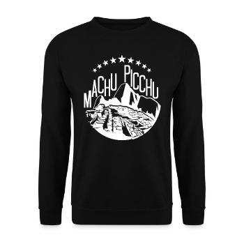 Machu Picchu - Unisex Sweatshirt - black - Front - Alina (178cm) & Michal (187cm)