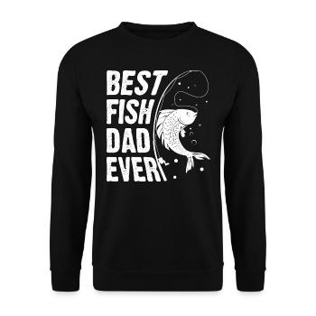 Père du poisson - Sweat-shirt Unisexe - noir - Devant - Alina (178cm) & Michal (187cm)