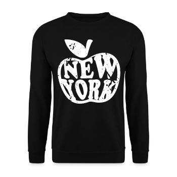 New York Vintage Big Apple - Unisex Sweatshirt - black - Front - Alina (178cm) & Michal (187cm)