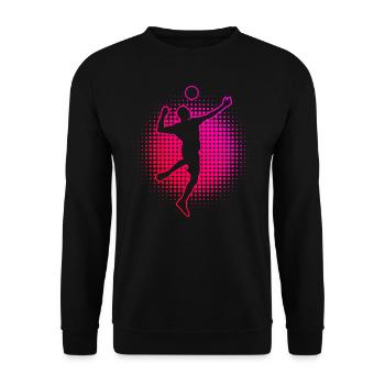 Joueuses de Fistball Hommes Fistball Fistballs - Sweat-shirt Unisexe - noir - Devant - Alina (178cm) & Michal (187cm)