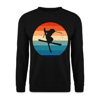 Slopestyle Freestyle Ski Women's Ski Freestyle - Unisex Sweatshirt - black - Front - Alina (178cm) & Michal (187cm)