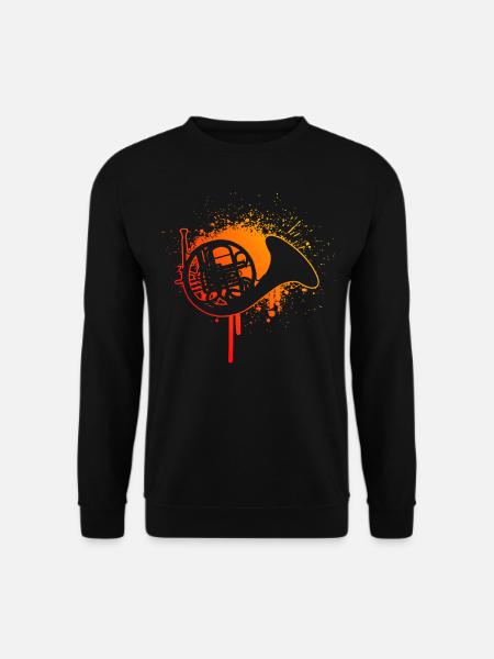 Damen Hornisten Hornist Waldhorn Waldhornspieler - Unisex Pullover - Schwarz