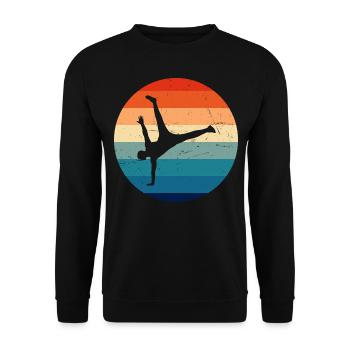 Hip Hop Hommes Femmes Bboy Hiphop Bgirl Breakdance - Sweat-shirt Unisexe - noir - Devant - Alina (178cm) & Michal (187cm)