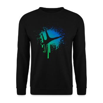 Men's Bboy Bgirl Breakdance Break Dance - Unisex Sweatshirt - black - Front - Alina (178cm) & Michal (187cm)