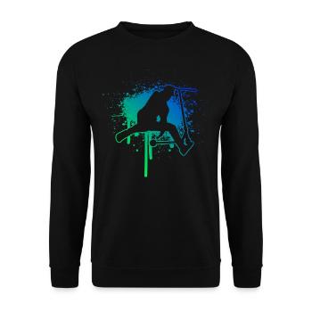 Scooter Stunt Roller Stuntscooter Men - Unisex Sweatshirt - black - Front - Alina (178cm) & Michal (187cm)