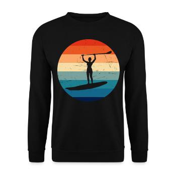 Standup Paddle Stand up Paddling Board Men - Unisex Sweatshirt - black - Front - Alina (178cm) & Michal (187cm)