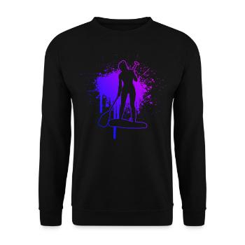 Stand up Paddling Board Sup Standup Paddle - Unisex Sweatshirt - black - Front - Alina (178cm) & Michal (187cm)