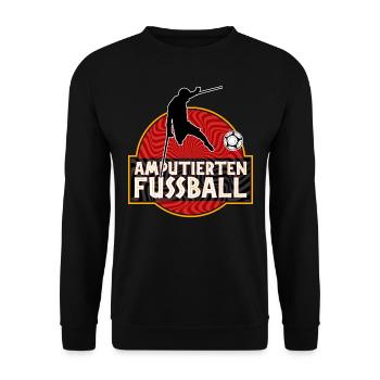 Amputierten Fussball Verein Sport - Unisex Pullover - Schwarz - Vorne - Alina (178cm) & Michal (187cm)