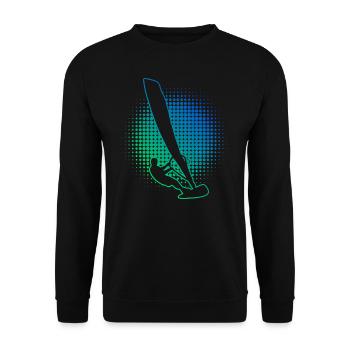 Men's Surfing Windsurfing Surfer Windsurfer - Unisex Sweatshirt - black - Front - Alina (178cm) & Michal (187cm)
