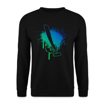 Surfer Surfing Ladies Windsurfing Windsurfer - Unisex Sweatshirt - black - Front - Alina (178cm) & Michal (187cm)