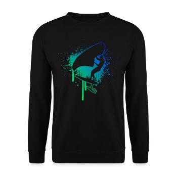 wingsurfing men wingfoil hydrofoil foilwing - Unisex Sweatshirt - black - Front - Alina (178cm) & Michal (187cm)