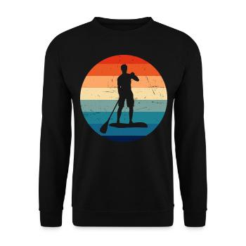 Standup Paddle Stand up Paddling Board Standup Pad - Unisex Sweatshirt - black - Front - Alina (178cm) & Michal (187cm)
