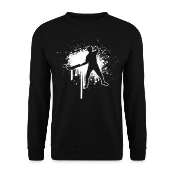 Pelote Homme Jai Alai Femmes Pelote Basque - Sweat-shirt Unisexe - noir - Devant - Alina (178cm) & Michal (187cm)
