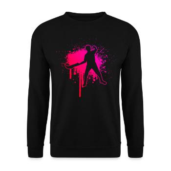 Basque Pelota Women Pelota Jai Alai Pelota vasca - Unisex Sweatshirt - black - Front - Alina (178cm) & Michal (187cm)