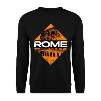 Rome Rome Italy City Skyline Holiday Summer - Unisex Sweatshirt - black - Front - Alina (178cm) & Michal (187cm)
