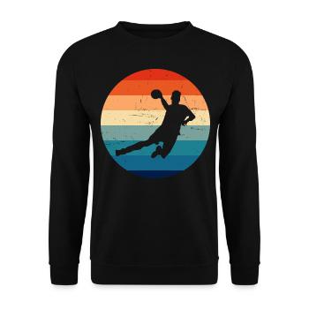 Handball players Handball players Handball players - Unisex Sweatshirt - black - Front - Alina (178cm) & Michal (187cm)