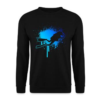 Plongée libre pour hommes - Sweat-shirt Unisexe - noir - Devant - Alina (178cm) & Michal (187cm)