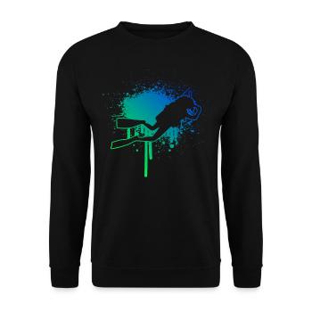 Men's Diver Diver Diving Scuba Divers - Unisex Sweatshirt - black - Front - Alina (178cm) & Michal (187cm)