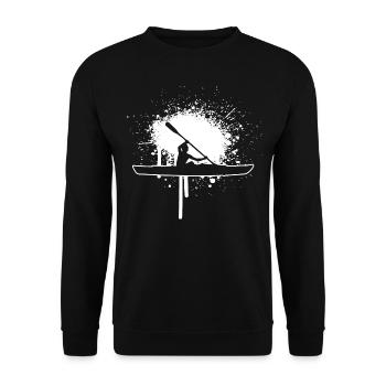 Kayaking Women Men's Kayak Canoe Kayak - Unisex Sweatshirt - black - Front - Alina (178cm) & Michal (187cm)