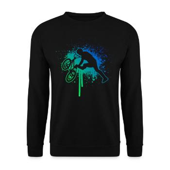 bmx vélo vélo femmes hommes cyclisme bmx - Sweat-shirt Unisexe - noir - Devant - Alina (178cm) & Michal (187cm)