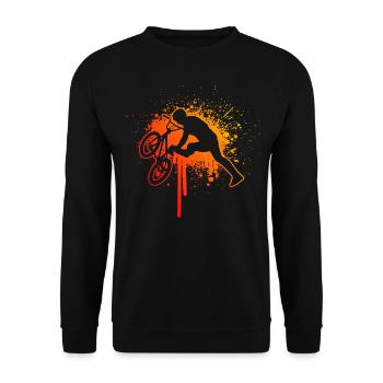 bmx cycling men bmx bike bike bmx young - Unisex Sweatshirt - black - Front - Alina (178cm) & Michal (187cm)