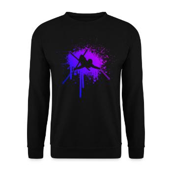 Ski Jumping Herren Freestyle Ski Slopestyle - Unisex Pullover - Schwarz - Vorne - Alina (178cm) & Michal (187cm)