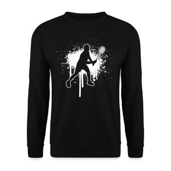 Badminton Player Badminton Squash Badminton - Unisex Sweatshirt - black - Front - Alina (178cm) & Michal (187cm)
