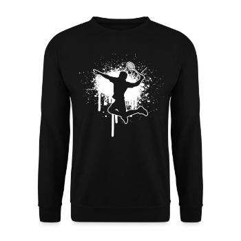Badminton Hommes Badminton Femmes Badminton Joueuse - Sweat-shirt Unisexe - noir - Devant - Alina (178cm) & Michal (187cm)