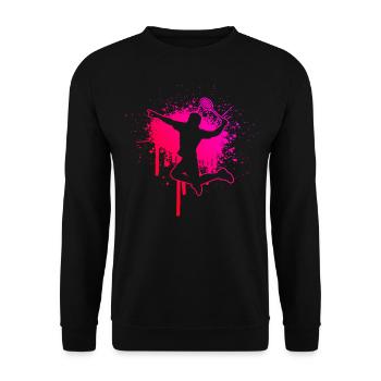 Women's Squash Badminton Player Badminton Men's Badminton - Unisex Sweatshirt - black - Front - Alina (178cm) & Michal (187cm)