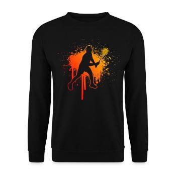 Women's Badminton Badminton Player Squash Men - Unisex Sweatshirt - black - Front - Alina (178cm) & Michal (187cm)