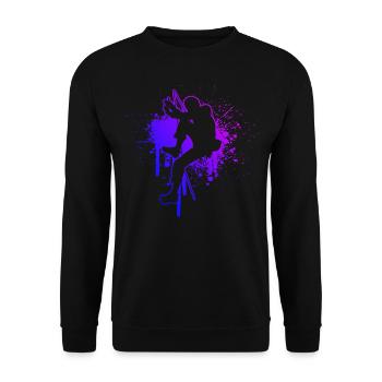 Boulder Climber Kletterer Bouldern Bouldering - Sweat-shirt Unisexe - noir - Devant - Alina (178cm) & Michal (187cm)
