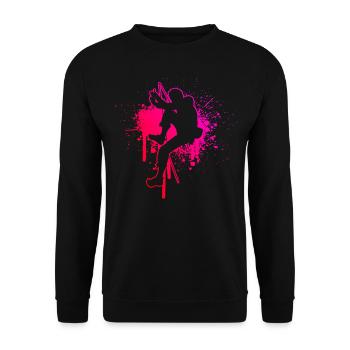 Boulder Herren Bouldern Klettern Climber - Unisex Pullover - Schwarz - Vorne - Alina (178cm) & Michal (187cm)