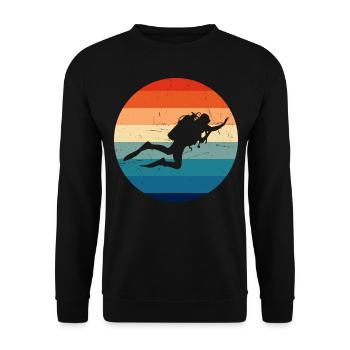 Diver Diving Free Dive Men's Diving Scuba Diving - Unisex Sweatshirt - black - Front - Alina (178cm) & Michal (187cm)