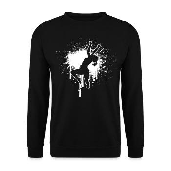 Damen Bouldern Boulder Klettern Climber - Unisex Pullover - Schwarz - Vorne - Alina (178cm) & Michal (187cm)