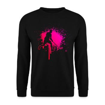 Innebandy Hockey Féminin Floorball Salibandy - Sweat-shirt Unisexe - noir - Devant - Alina (178cm) & Michal (187cm)