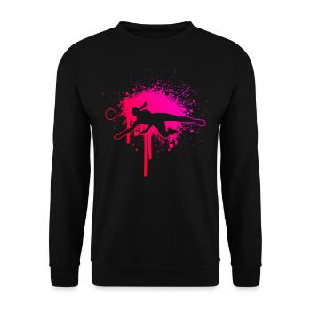 Volley-ball masculin Volley-ball Joueurs Jeux de volley-ball - Sweat-shirt Unisexe - noir - Devant - Alina (178cm) & Michal (187cm)