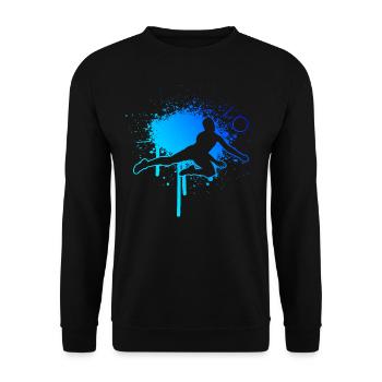 Volleyball Volleyballer Volleyballspieler - Unisex Pullover - Schwarz - Vorne - Alina (178cm) & Michal (187cm)