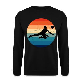 Volley Volleyball Men Men's Volleyball - Unisex Sweatshirt - black - Front - Alina (178cm) & Michal (187cm)