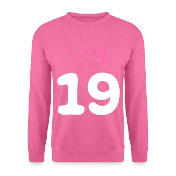 Félicitations d’anniversaire de 19 ans - Sweat-shirt Unisexe - rose - Devant