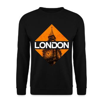 Londres Angleterre Uk City Skyline Accueil Amour - Sweat-shirt Unisexe - noir - Devant - Alina (178cm) & Michal (187cm)