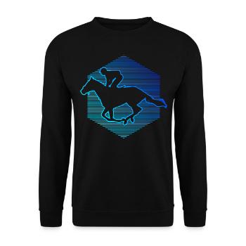 Équitation Équitation Femmes Équitation Cavaliers - Sweat-shirt Unisexe - noir - Devant - Alina (178cm) & Michal (187cm)