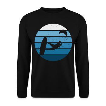 Kiting Kitesurfing Kitesurf Kitesurfer Men - Unisex Sweatshirt - black - Front - Alina (178cm) & Michal (187cm)