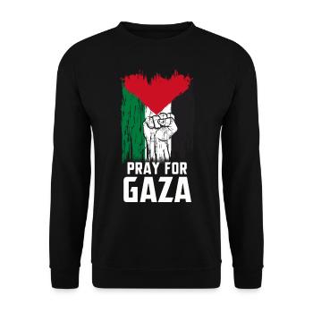 Palestine Tshirt Men Children Women Palestine - Unisex Sweatshirt - black - Front - Alina (178cm) & Michal (187cm)